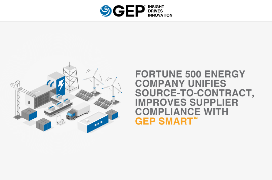 Fortune 500 Energy Company Unifies Source-to-Contract, Improves Supplier Compliance with GEP SMART™
