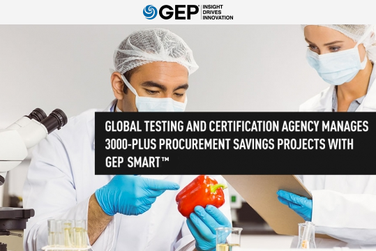 European Testing and Certification Agency Manages 3000-Plus Procurement Savings Projects With GEP SMART