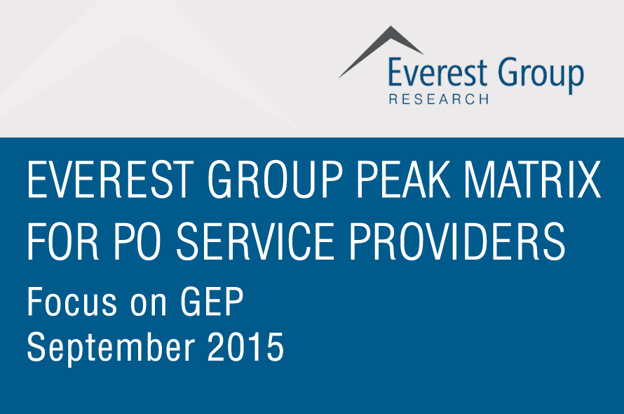 Everest Group PEAK Matrix for Procurement Outsourcing (PO) Service Providers 2015