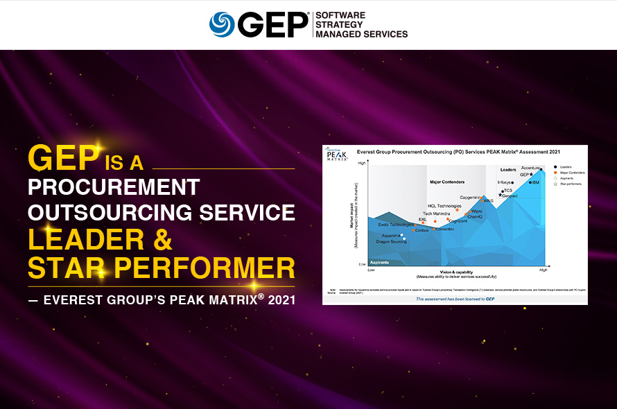GEP Is A Leader, Star Performer Among Procurement Outsourcing Providers In Everest Group’S PEAK Matrix 2021