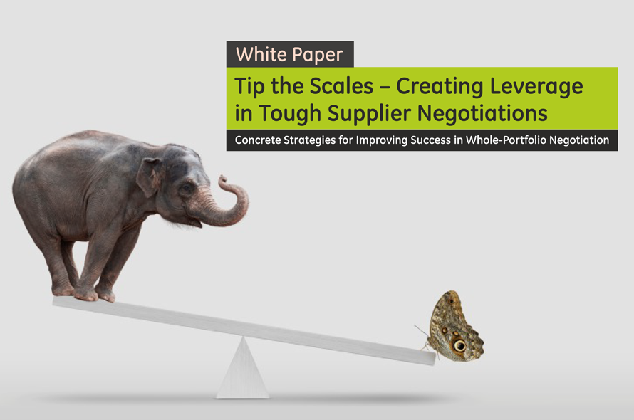 Tip the Scales – Creating Leverage in Tough Supplier Negotiations